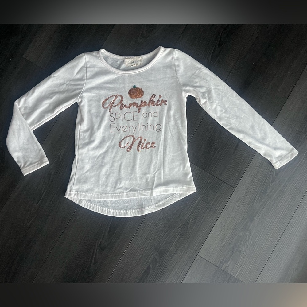 Size 8 Btween Fall Pumpkin Spice long sleeve